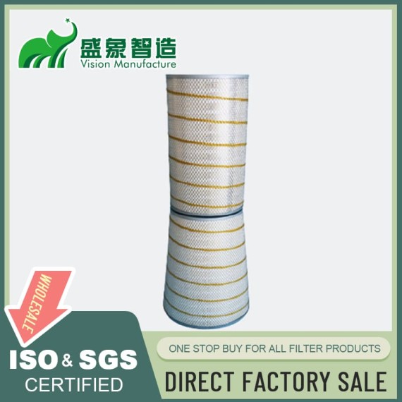 Circular cone dust filter cartridge