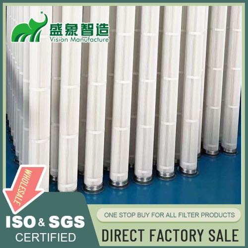 Conical click dust collector cartridge filter