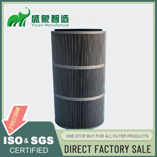 Fire repellent anti-static cylindrical filter cartridge