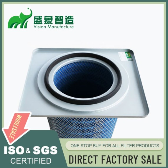 Plastic square end cap dust filter cartridge