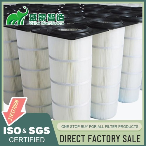 Square top loader pleated filter cartridge