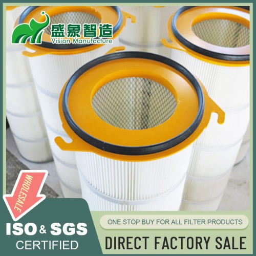 Three lugs dust collector filter cartridge