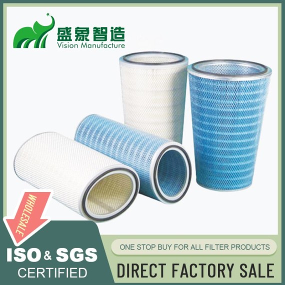 Gas turbine dust collector cartridge filter