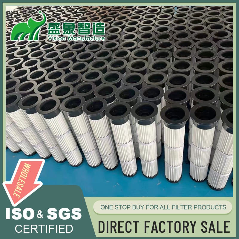 1 meter cylindrical dust collector cartridge filter